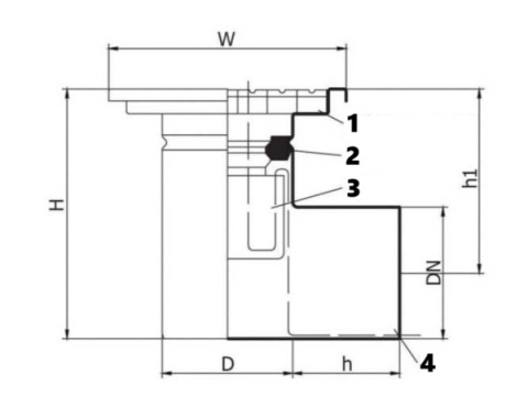 Kratka ściekowa boczna KSB150-110 Kratka ściekowa boczna KSB150-110