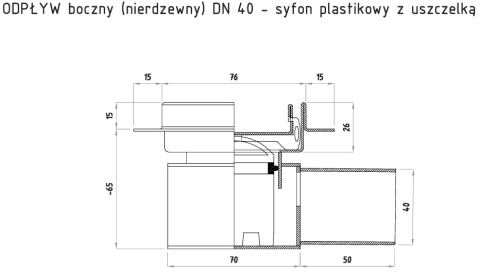 Odpływ liniowy 1000mm Kesmet (niskie) 1000KNF_m Odpływ liniowy 1000mm Kesmet (niskie) 1000KNF_m