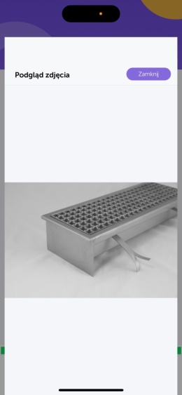 Odpływ liniowy na zamówienie S200, L=4 m, KSD_110V1, K25_2