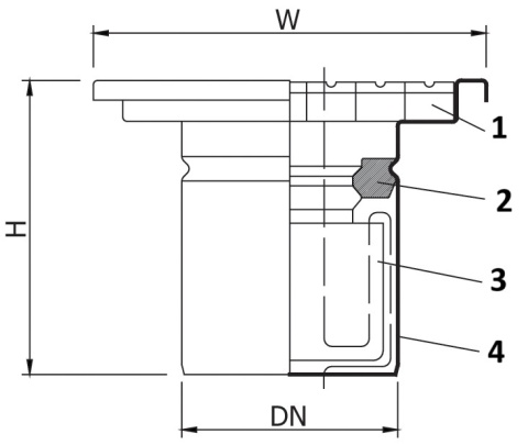 Wpust KSD 200/110 pokrywa drabinowa